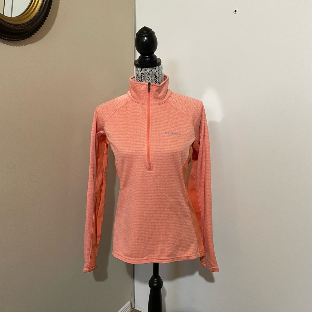Columbia Peach Quarter Zip Sweater